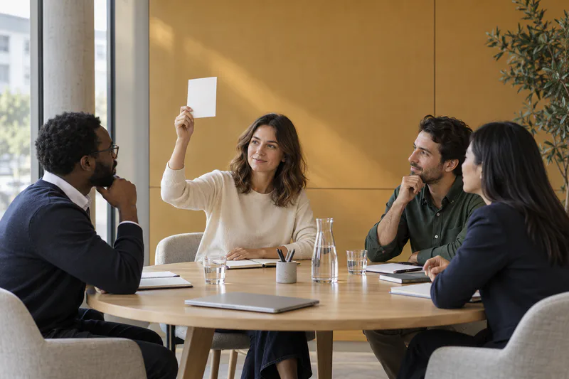 Des professionnels échangent autour d’une table ronde lors d’une séance de questions.